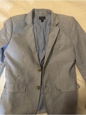 Crewcuts Light Blue Men's Cotton-Linen Blazer